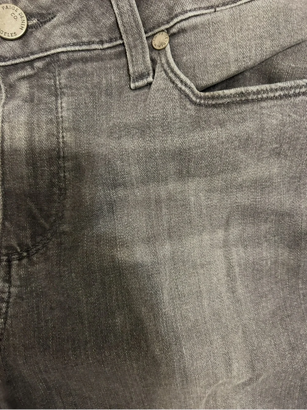 PAIGE Verdugo Gray Skinny Jeans Women's Size 30 Premium Designer Stretch Denim